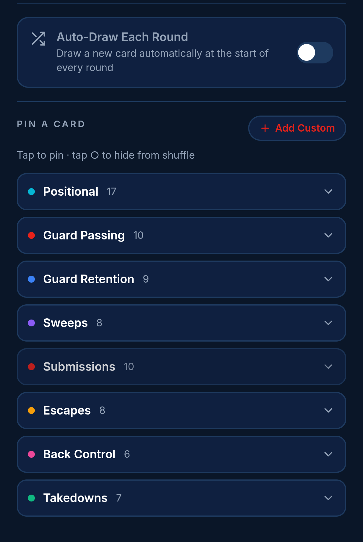 Card Categories