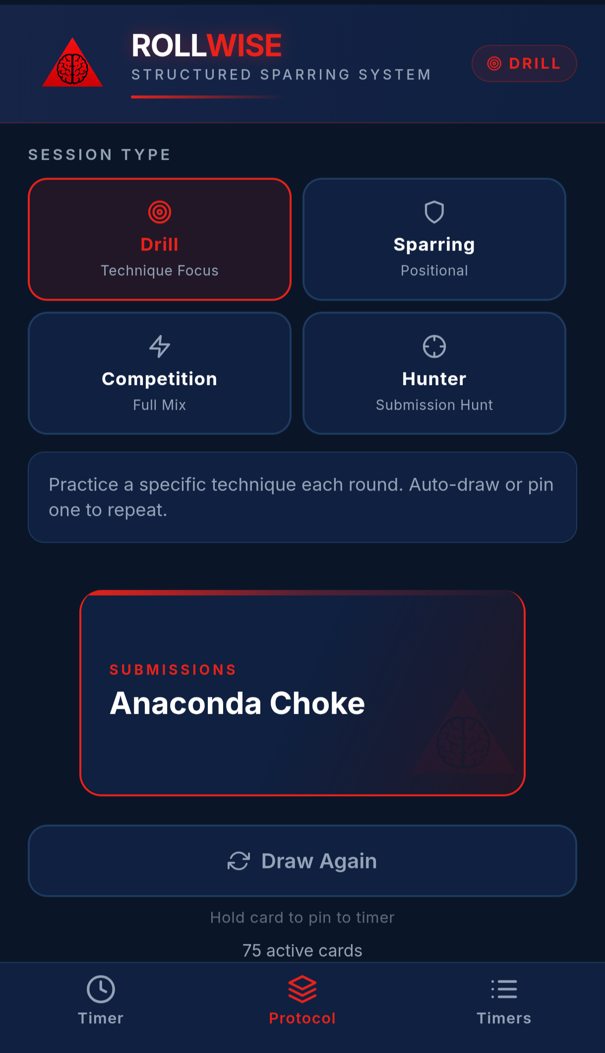 Protocol screen