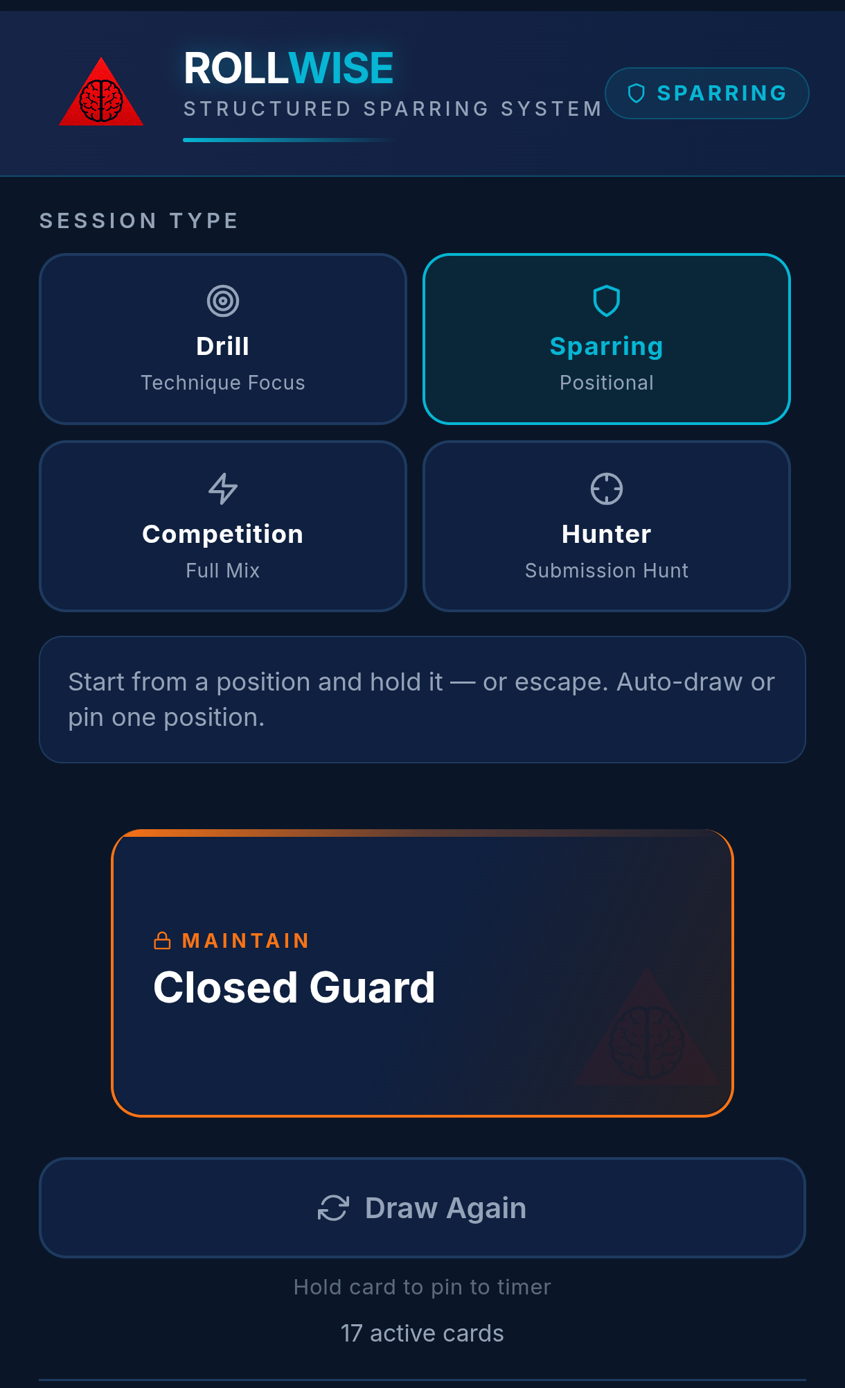Sparring card