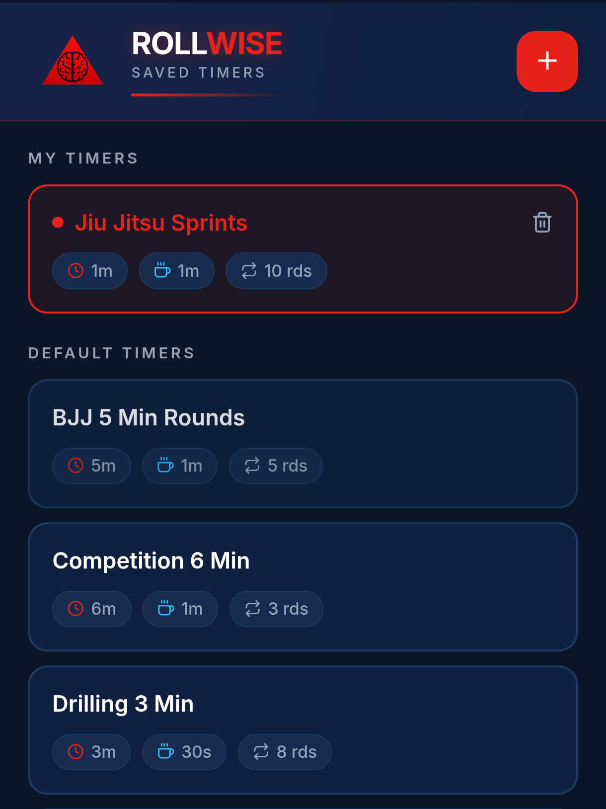 Saved Timers